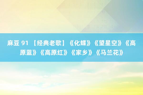 麻豆 91 【经典老歌】《化蝶》《望星空》《高原蓝》《高原红》《家乡》《马兰花》