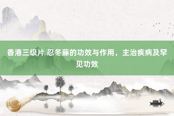 香港三级片 忍冬藤的功效与作用，主治疾病及罕见功效
