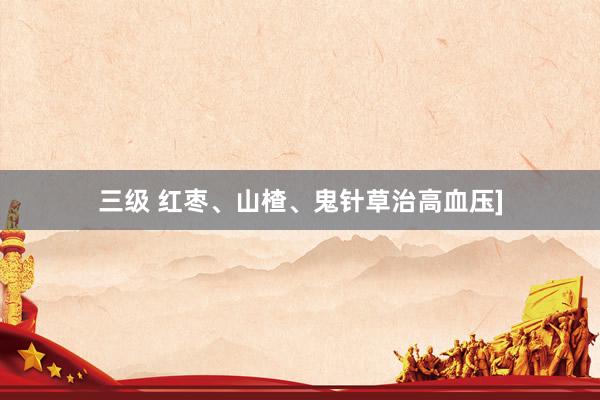 三级 红枣、山楂、鬼针草治高血压]